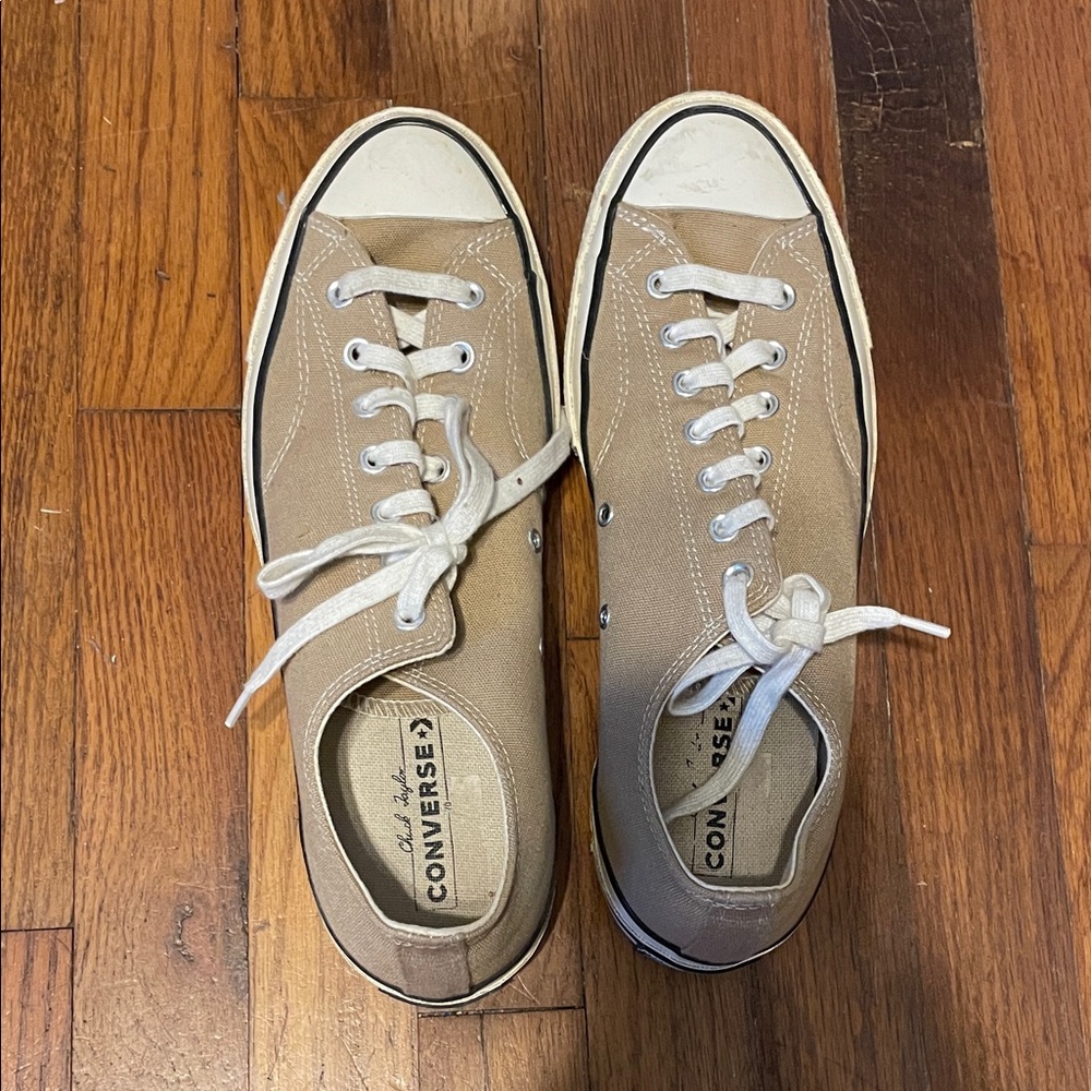 Converse Men's Beige Canvas Sneakers